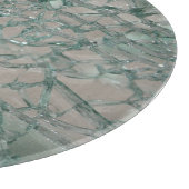 Verspreide glazen blik snijplank (Hoek)