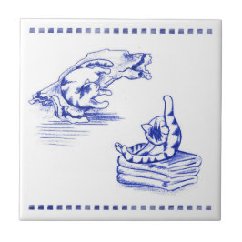Verspreide handdoeken Kitty Cat Badkamer Toile Loo Tegeltje