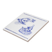 Verspreide handdoeken Kitty Cat Badkamer Toile Loo Tegeltje (Zijkant)