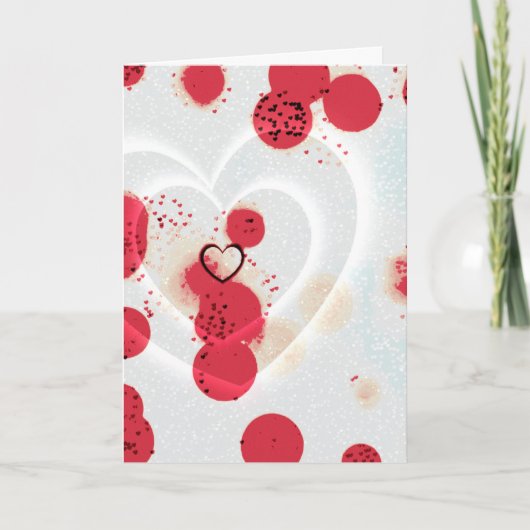 Verspreide harten feestdagen kaart (Voorkant)