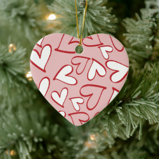 Verspreide harten keramisch ornament