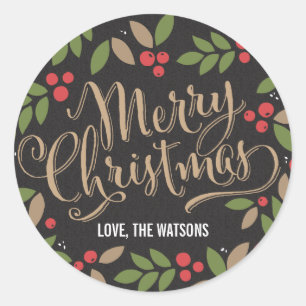 Verspreide Holly Christmas Holiday Sticker