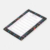 Verspreide kleurpotloden om post-it-notities te do post-it® notes (Schuin)