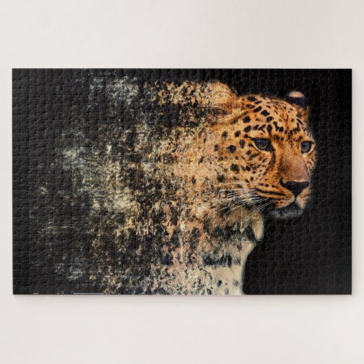 Verspreide luipaard legpuzzel (Horizontaal)