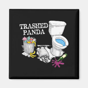 Verspreide Panda Dronken Wasbeer Feest Dier Meme G Magneet