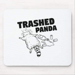 Verspreide Panda Grappige Dronken Wasbeer _1 Muismat
