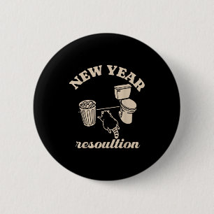 Verspreide Panda Nieuwjaarsresolutie Grappige Dron Ronde Button 5,7 Cm