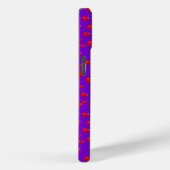 Verspreide rode harten op Paarse Case-Mate iPhone Case (Achterkant / Rechts)