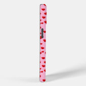 Verspreide rode harten op roze Case-Mate iPhone case (Achterkant / Rechts)