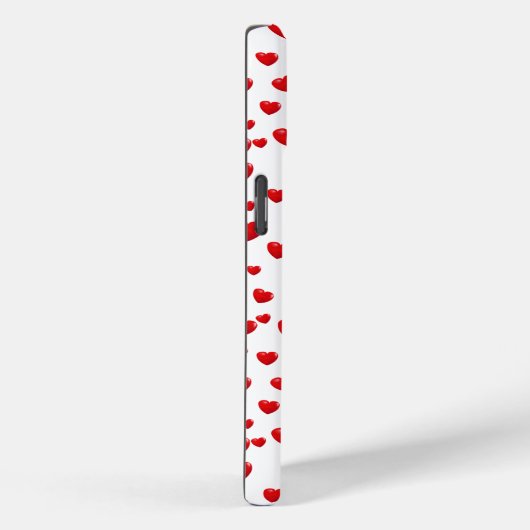 Verspreide rode harten op wit Case-Mate iPhone case (Achterkant / Rechts)