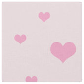 Verspreide Roze Harten op Lichtroze Stof (Close Up)