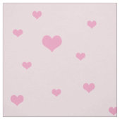 Verspreide Roze Harten op Lichtroze Stof (Swatch)