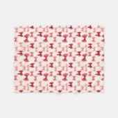 Verspreide roze strikken fleece deken (Voorkant (Horizontaal))