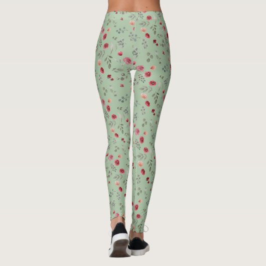 Verspreide Rozen Leggings (Achterkant)