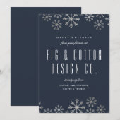 Verspreide sneeuwvlokken Corporate Holiday Kaart (Voorkant / Achterkant)