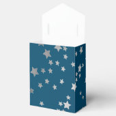 Verspreide sterren op blauw bedankdoosjes (Geopend)