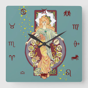 Verspreide sterren vierkante klok