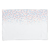 Verspreide stippen sereniteit blauw en roos roze k kussensloop (Voorkant-Rechts)