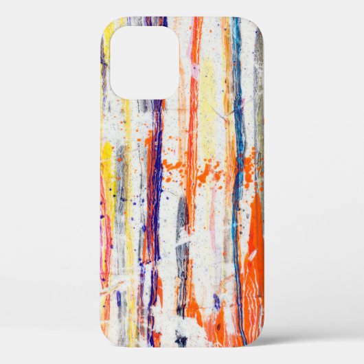Verspreide verf op witte achtergrondverf, kunst, f Case-Mate iPhone case (Achterkant)