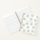 Verspreide vlek Groene Moderne Minimale Dot Notitieboek (Binnen)