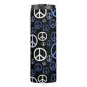 Verspreide Vredesborden Blauw ID1075 Thermosbeker (Achterkant)