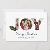 Verspreiden van vreugde Lettering Vakantiefoto Col Feestdagenkaart (Voorkant)