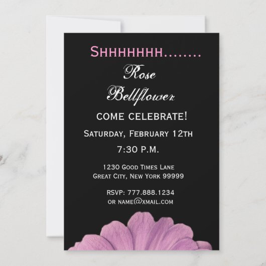 VERSPREIDING Birthday Roze Daisy Custom Name Kaart (Achterkant)