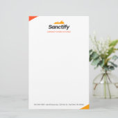 verspreiding van brand briefpapier (Staand voorkant)