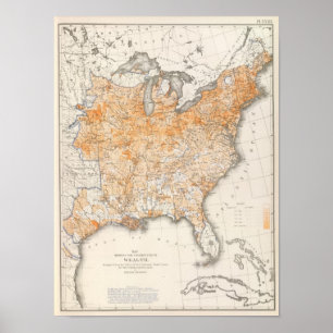 Verspreiding van de rijkdom, statistische Amerikaa Poster