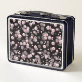 Verspreiding van roze en witte parels op zwarte ve (Achterkant)