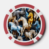 Versprongen paarden poker chips (Achterkant)