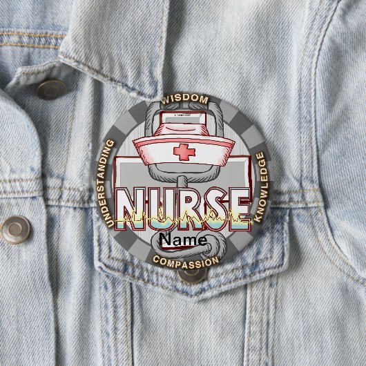 Verstandverpleegkundige Ronde Button 4,0 Cm (In situ)