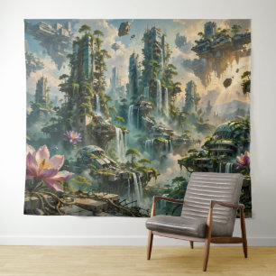 Verstedelijking Vernieuwing Futuristische Post Apo Wandkleed