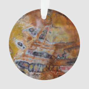 Versteend Hout Bruin Ornament