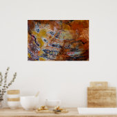 Versteend Hout Bruin Poster (Keuken)