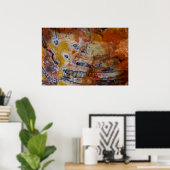 Versteend Hout Bruin Poster (Thuiskantoor)