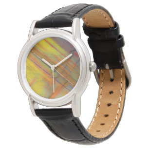Versteend hout geel horloge