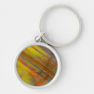 Versteend hout geel sleutelhanger
