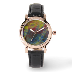 Versteend Hout Horizontaal Horloge