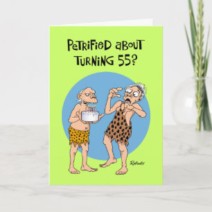Versteend van de 55ste verjaardag kaart