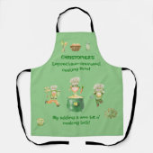Verstelbare Irish Leprechaun Print Green Chef Scho Schort (Voorkant)
