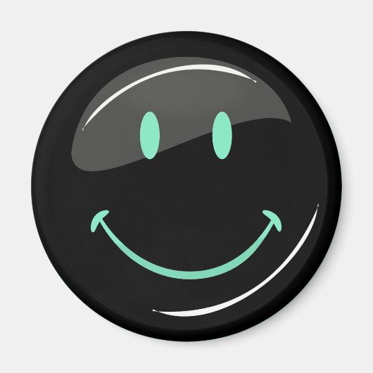 Verstelbare kleur Neon Black Happy Face Magneet (Voorkant)