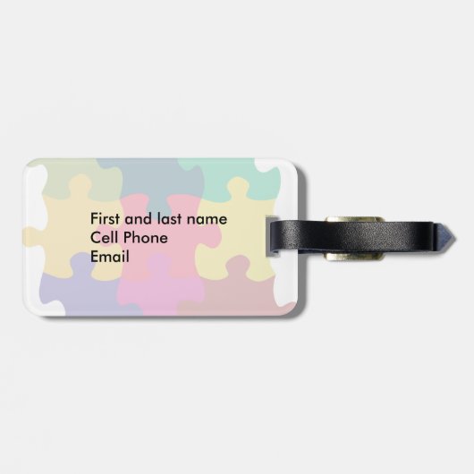 versteld bagagelabel (Achterkant horizontaal)