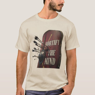 Versterk de Geest   Stoïcijns Romeins Schild Motiv T-shirt