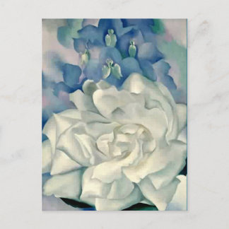 Versterking Georgia O'Keeffe White Rose en Larkspu Briefkaart