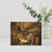 Versterking van de kerstdagen van de Shepherds Fin Feestdagenkaart (Staand voorkant)