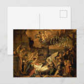 Versterking van de kerstdagen van de Shepherds Fin Feestdagenkaart (Voorkant / Achterkant)