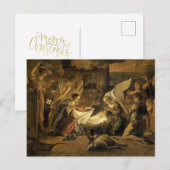 Versterking van de kerstdagen van de Shepherds Fin Feestdagenkaart (Voorkant / Achterkant)