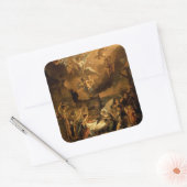 Versterking van de kerstdagen van de Shepherds Fin Vierkante Sticker (Envelop)