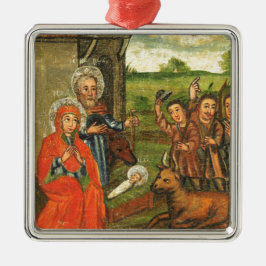 Versterking van de kerstversiering van de herders metalen ornament